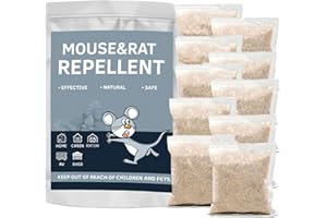 WYEWYE Mouse Repellent Pouches Rodent Mice Squirrel Repellent Pouches with Peppermint Oil - Repels Mouse,Mice, Rats, Squirrels, Roaches, Ants, Spiders, Moths- Pest Control for Indoor or Outdoor(10 Pack)