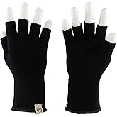 Merino Wool Fingerless Gloves - Hunting and Fishing Liner - Half Finger Warm Knitted Gloves