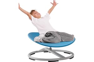 ROBUD Kids Sensory Swivel Chair, Autism Spinning Chair for Kids Sensory, Autism Kids Swivel Chair with Non-Slip Design, Training Body Coordination, No Assembly, Blue