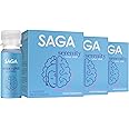 SAGA Organic Relaxation Shots | Contains Adaptogens & Mushrooms - Lion's Mane & Kava | High Bioavailability & Fast Onset | Elevate Mood & Reduce Fatigue | Strawberry Cucumber 2oz Shots (18-Pack)