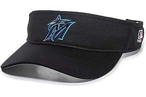 OC SPORTS Marlins Black 2019 New Logo Golf Sun Visor Hat Cap Adult Men's Adjustable