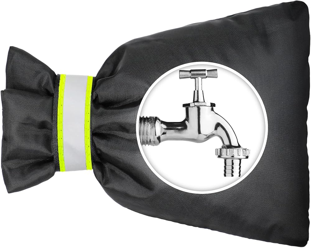 AUGOLA Outside Tap Covers Winter 1pc Thickened Insulated Waterproof Black