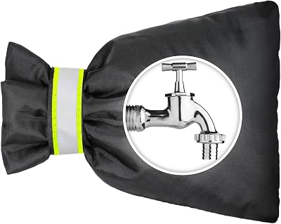 AUGOLA Outside Tap Covers Winter 1pc Thickened Insulated Waterproof Black