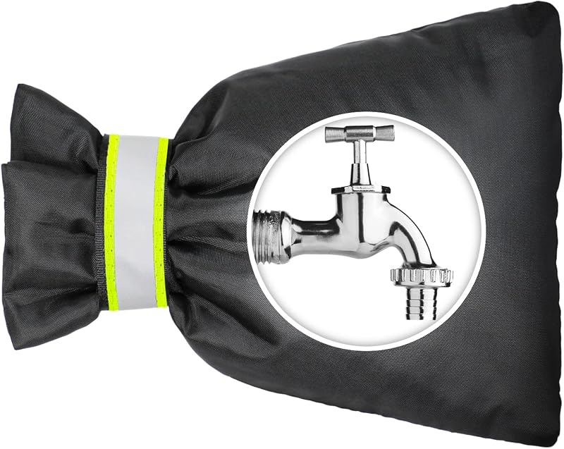 AUGOLA Outside Tap Covers Winter 1pc Thickened Insulated Waterproof Black