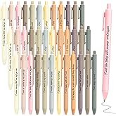Funrous 48 Pcs Positive Affirmation Pens Bulk Retractable Motivational Ballpoint Pens Inspirational Gift for Staff Teacher Coworker Student Employee Appreciation School Office Home(Color 3)
