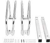 Relaxdays 2-Bike Stand Chromed Steel Floor Wall Mount Bike Rack Outdoor Silver view 8