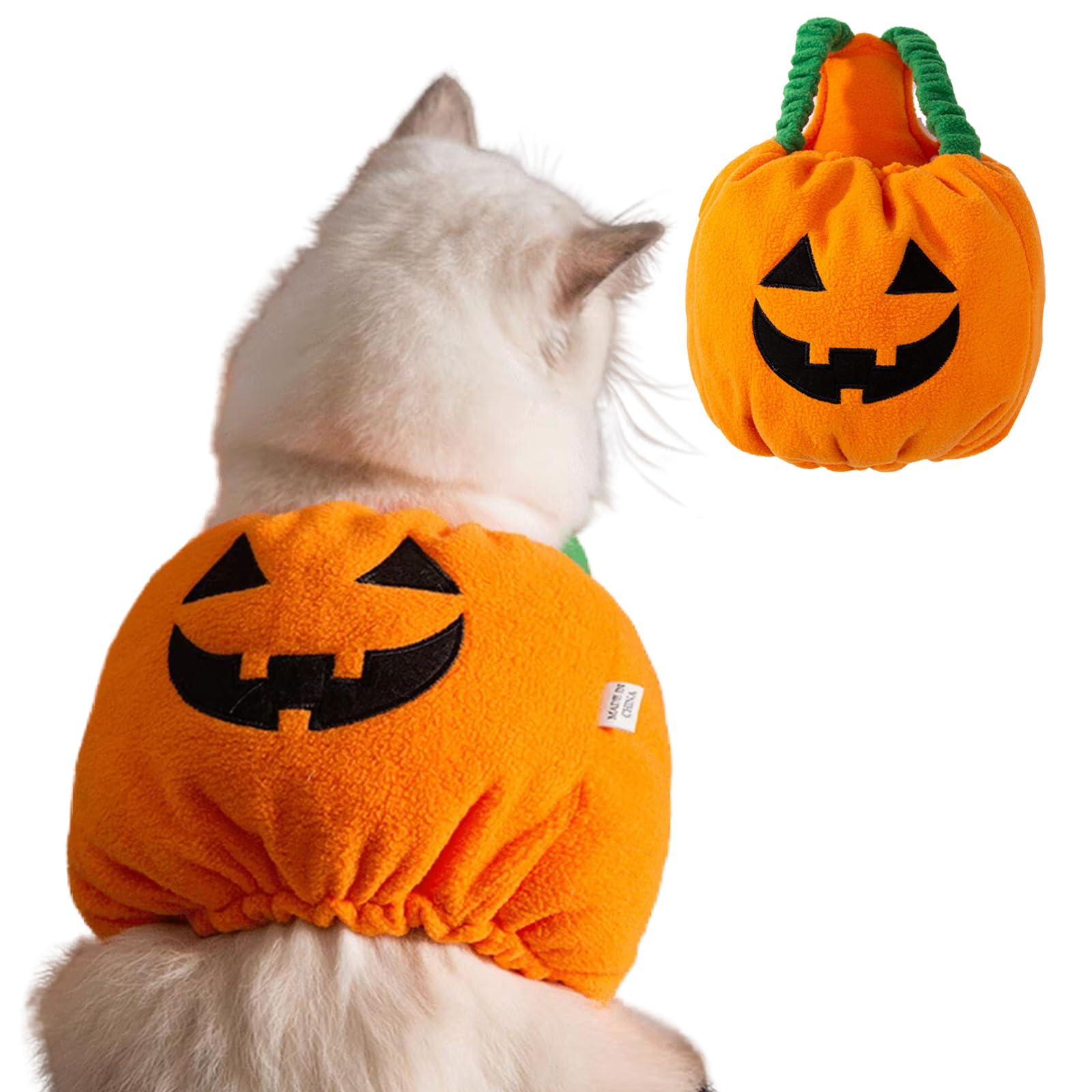 BT Bear Pet Halloween Costume, Pumpkin Coat Dog Halloween Cloak Holiday Dress Up Cosplay Costumes(Pumpkin,XL)