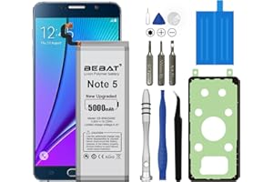 BEBAT Replacement Battery for Galaxy Note 5,5000mAh High Capacity Lithium Polymer Replacement Battery for Samsung Galaxy Note