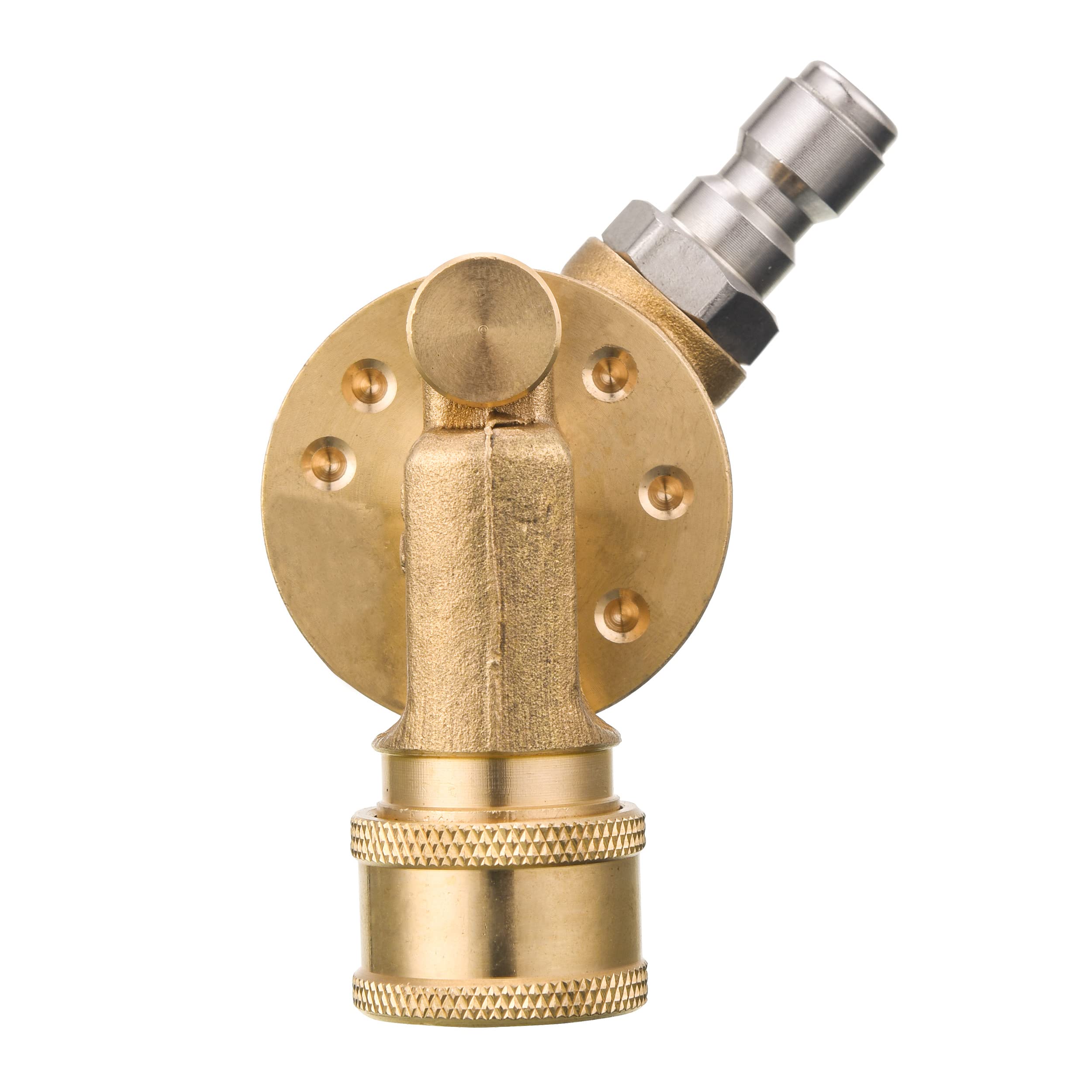 Photo 1 of FIXFANS Pressure Washer Pivoting Coupler, 1/4” Quick Connect Gutter Cleaner Attachment, 240 Degree with 7 Angles for Power Washer Spray Nozzle, 4500PSI