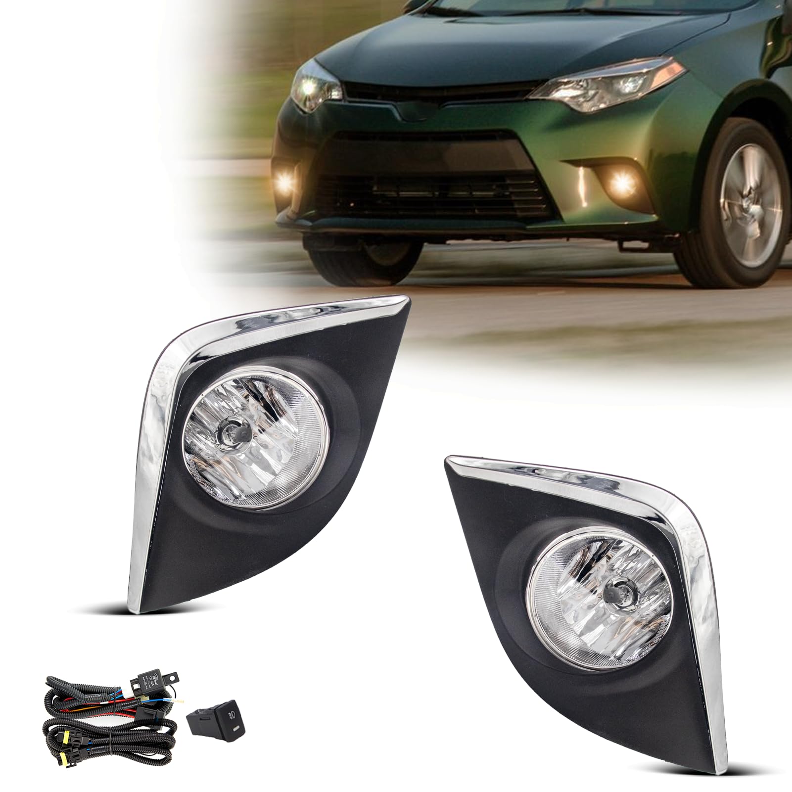 SPIEGEER Fog Lights Assembly for 2014 2015 2016