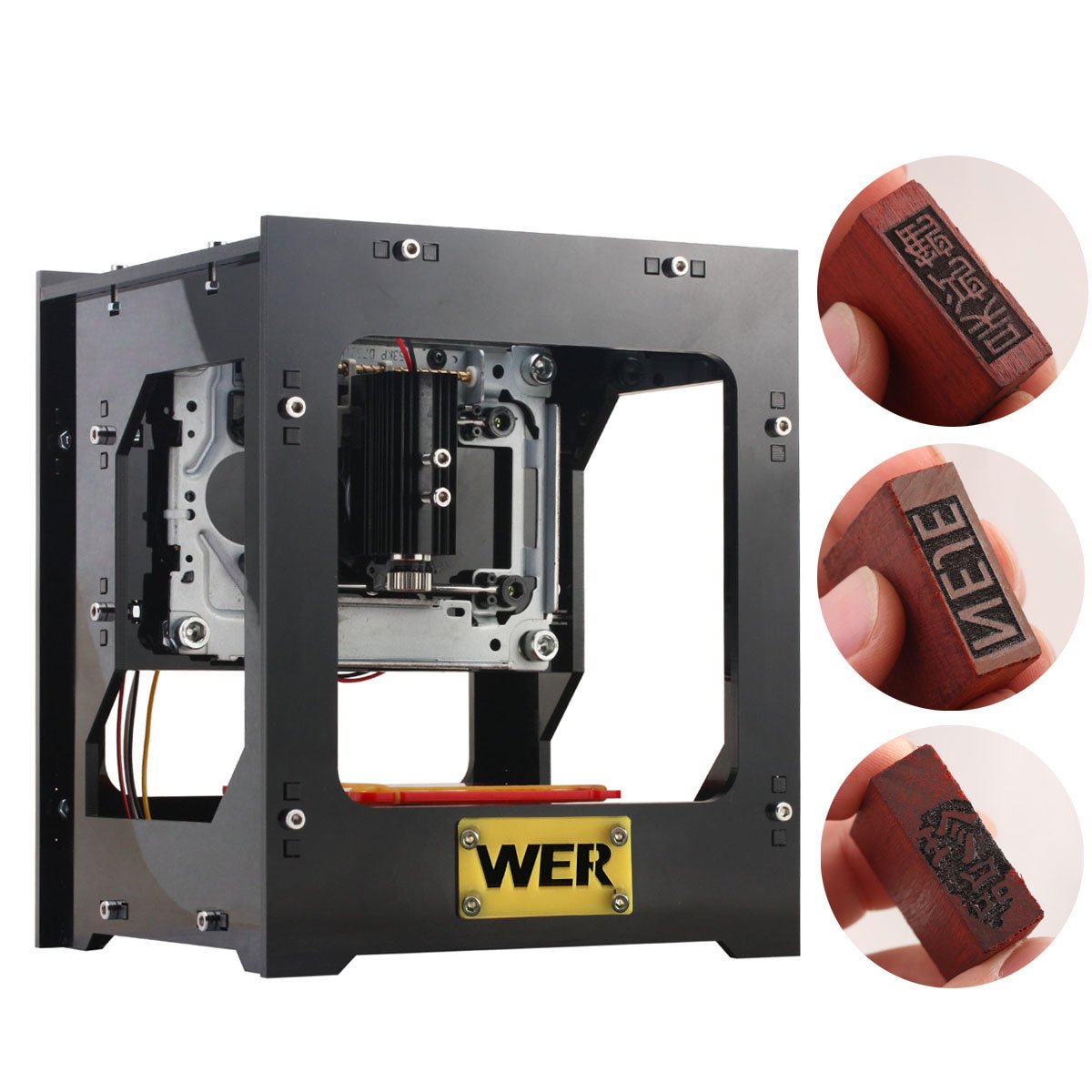 WER Máquina de grabado mW mini grabador láser impresora con velocidad rápida