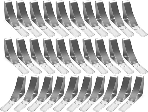 Amazon Com Youtensils Picnic Tablecloth Clips 32 Pack Stainless