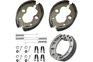 JAVIK Front & Rear Brake Shoes Kit for Honda Foreman 400 Foreman 450 Rancher 350 Rancher 400, OEM# 06450-HN5-671 45175-HC4-006 06430-HN0-A30