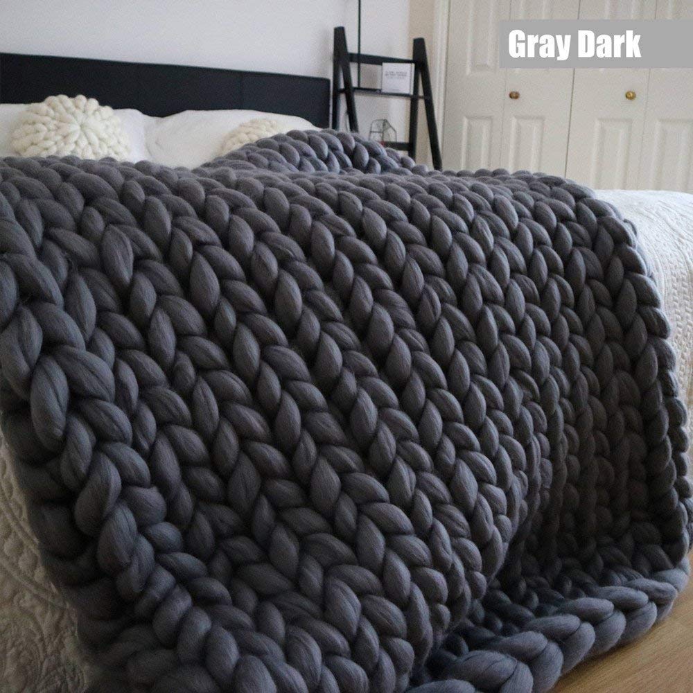 80 100cm 40inches Ttnh Gestrickte Decke Winter Warm Sofa Cover