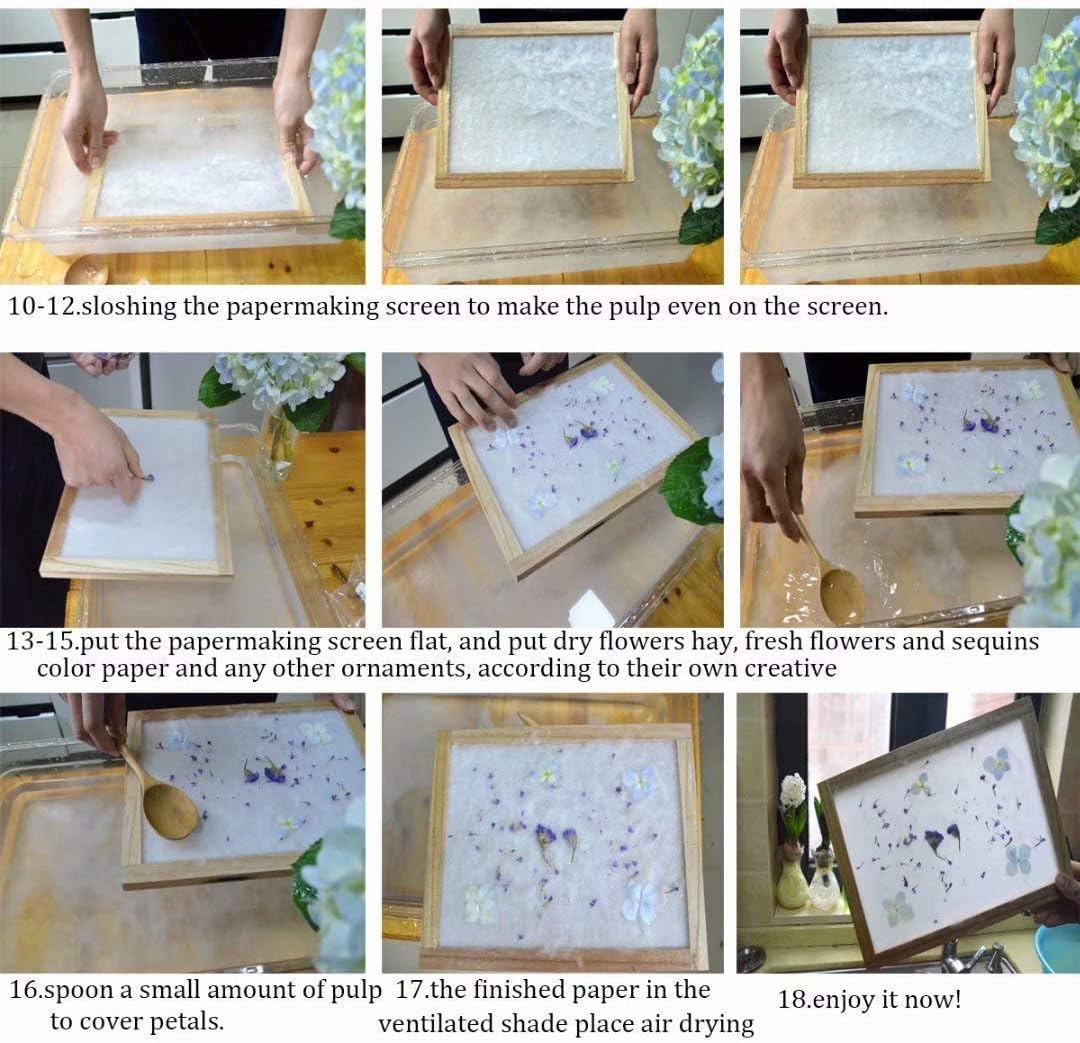 Paper Making Frame & Deckle Traditional Wooden Papermaking for DIY