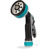 Gilmour Heavy Duty Rear Control Garden Hose Nozzle with 8 Pre-set Spray Patterns, Water Hose Nozzle for Watering Garden or Lawn