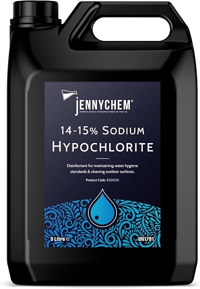Jennychem Sodium Hypochlorite Solution 14-15 Percent 5L Pool Patio Cleaner