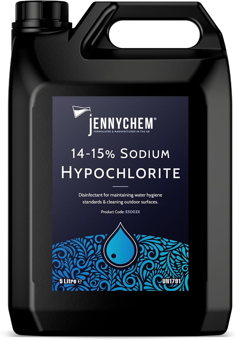Jennychem Sodium Hypochlorite Solution 14-15 Percent 5L Pool Patio Cleaner