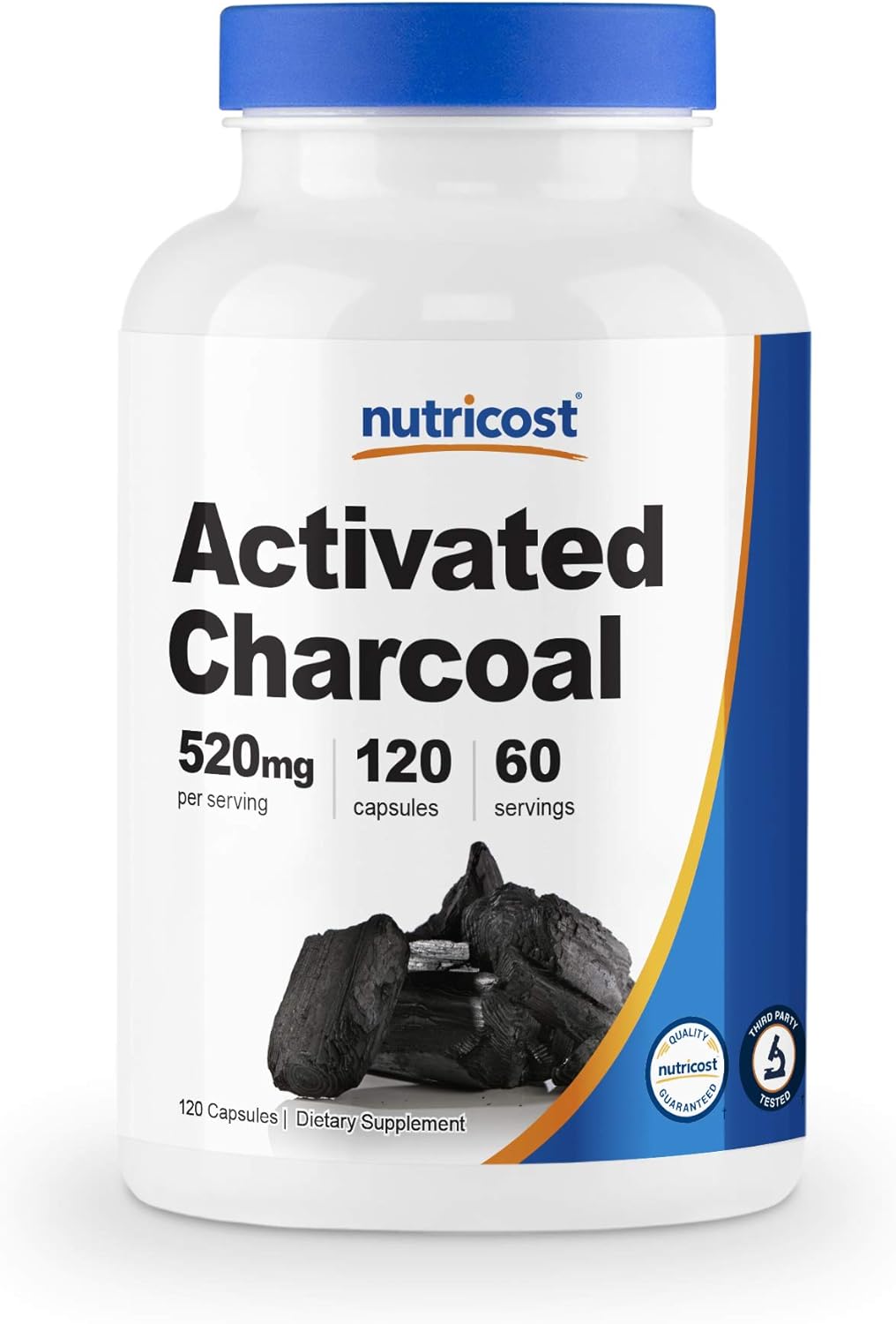 Nutricost Activated Charcoal 120 Capsules - Premium Activated Charcoal Powder, Non-GMO & Gluten Free (1 Bottle): Health & Personal Care