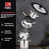 Walfos Universal Lid 24 26 28cm Tempered Glass with Silicone Rim view 3