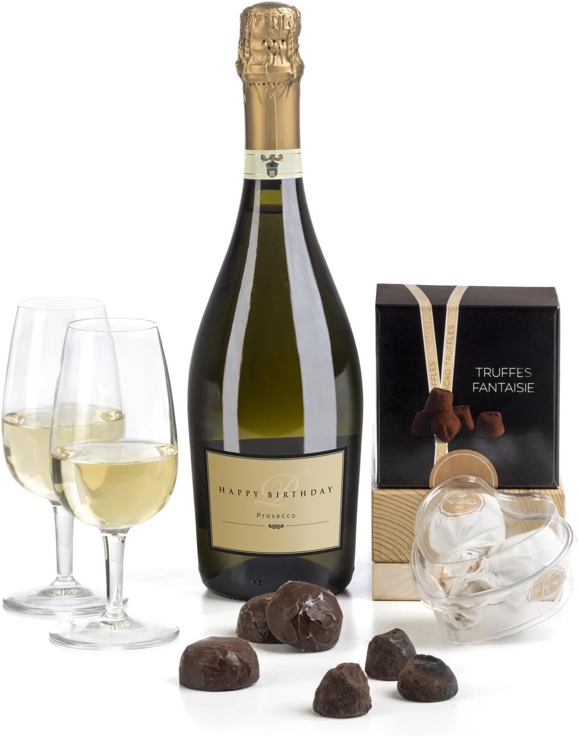 Hay Hampers Happy Birthday Label Prosecco & Chocolates Gift Hamper Box