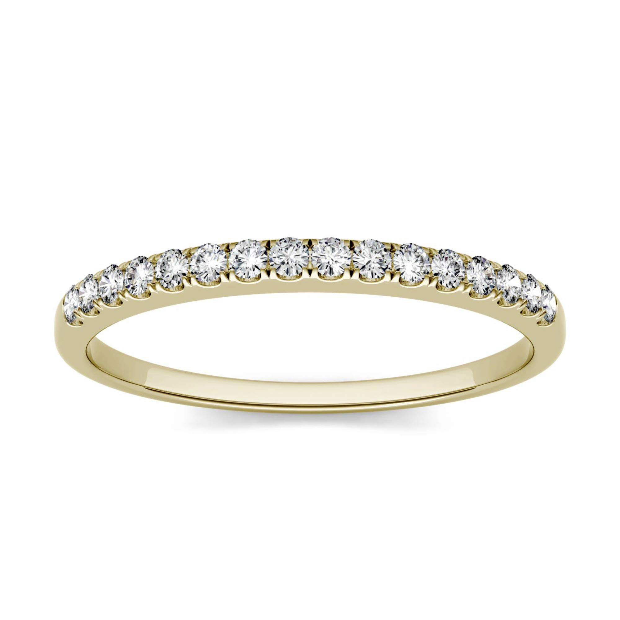 Charles & Colvard14K Yellow Gold Forever One 1.3mm Round Moissanite Wedding Band by Charles & Colvard