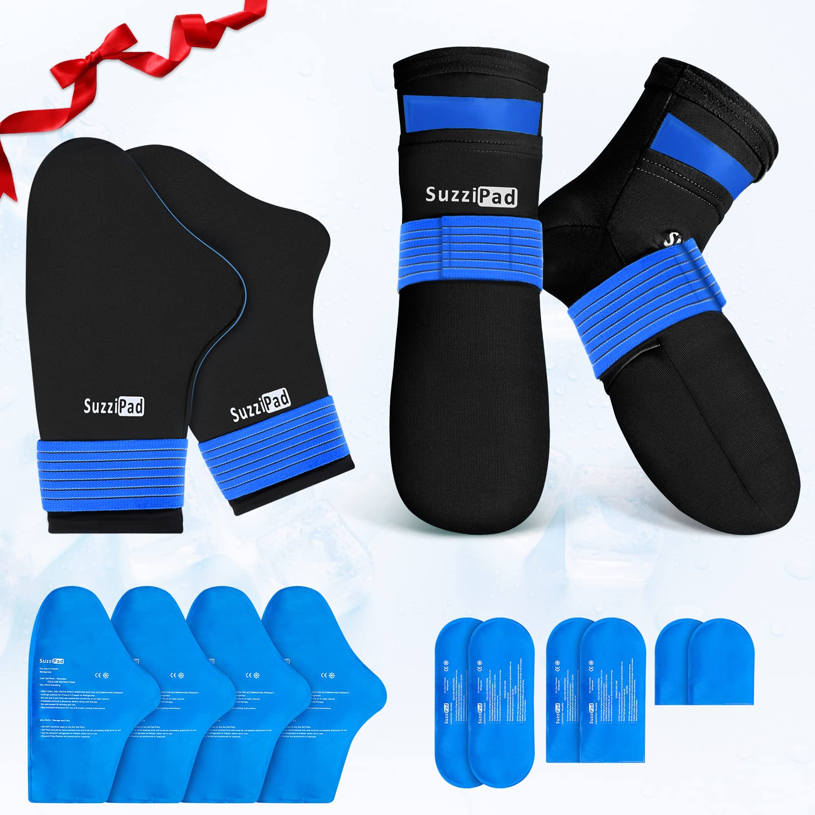Photo 1 of SuzziPad Cold Therapy Socks & Hand Ice Pack, Cold Gloves for Chemotherapy Neuropathy, Chemo Care Package for Women and Men, Ideal for Plantar Fasciitis, Carpal Tunnel, Arthritis Foot Pain Relief, S/M