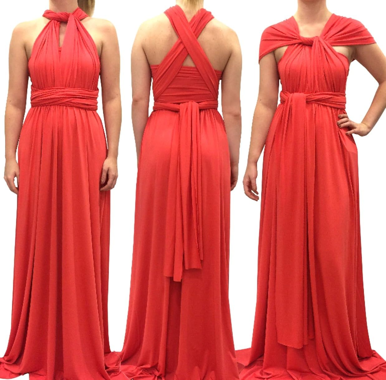 coral multiway bridesmaid dresses