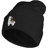 MiAnMiAn Embroidery Goth Beanie Knit Hats for Men & Women, Embroidery Winter Hats Skull Cap