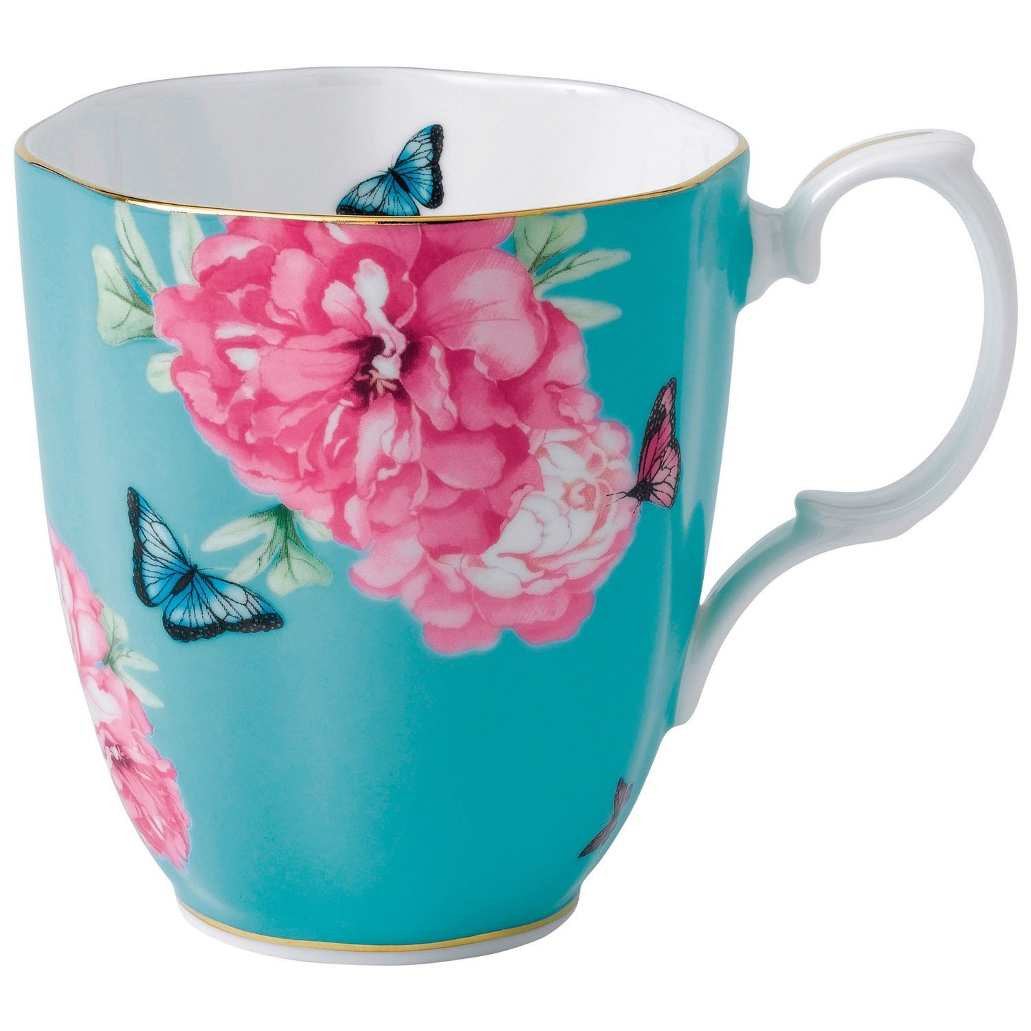 Royal Albert Miranda Kerr Friendship 40001826 Mug 0.40ltr, Turquoise, Fine Bone China