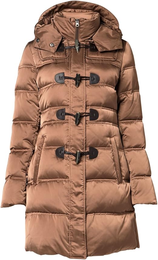 Hallhuber Daunenmantel leicht tailliert milchkaffee, 42: Amazon.de: Bekleidung