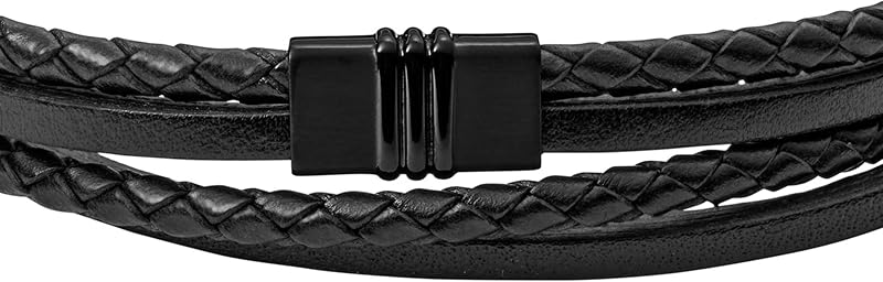 Armband Für Männer Vintage Casual, Innenlänge: 175mm - 190mm Schwarz Edelstahlarmband, JF03098001