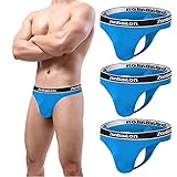ZONBAILON Mens Sexy Low Rise Thongs G-String Men