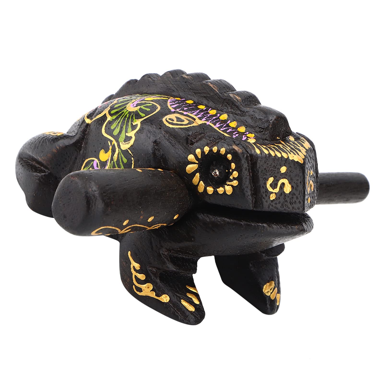 Tissting 2.4 * 1.6inch Percussion Instruments Wooden Frog,Wooden Frog Musical Instrument Cute Desktop Ornaments Home Ornament, Gift for Elderly and Kids