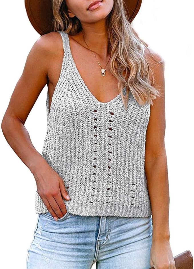 Débardeur Sans Manches Pour Femme - Débardeur D'été Sexy En Coton - Coupe Ample - T-shirt De Sport - Couleur Unie - Haut Basique - Mode D'été (disponible En Grande Taille), #01 - 8