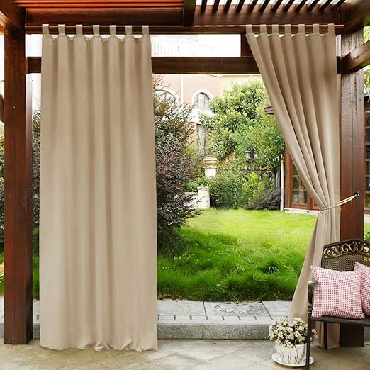 Amazon Com Pony Dance Outdoor Thermal Curtains Solid Color Tab