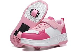 HSQ Roller Skate Shoes for Boys Girls Kids Detachable Wheeled 2 in 1 Skating Shoes with Wheels Fashion Sneaker