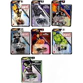 Hot Wheels Marvel Character Cars 7-Pack Vehicles - Groot, Black Panther, Thor, Rocket, Doctor Strange, Hulk, and She Hulk