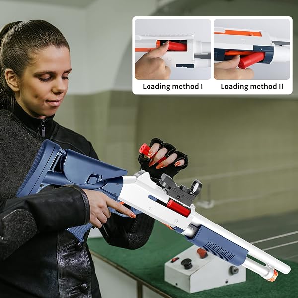 TOY GUN MODELS FOAM BLASTERS (33-INCH) SOFT BULLET SHOTGUN,EMPTY SHELL EJECTING DESIGN [WITH10 SHELL 40 SOFT DARTS] PERFECT FOR INDOOR AND OUTDOOR PLAY