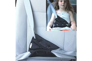 SAFEBB Premium Seat Belt Adjuster for Kids & Adults, Premium Material for Child Safety & Comfort. Seat Belt Clips for Safety Cover Positioner, Shoulder Neck Strap Adjuster, Car seat Belt Adjuster (Black)