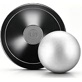 Youlina 2 Pcs Shot Put Rubber Discus Ball for School Track and Field Discuses for Outdoor Practice Throwing