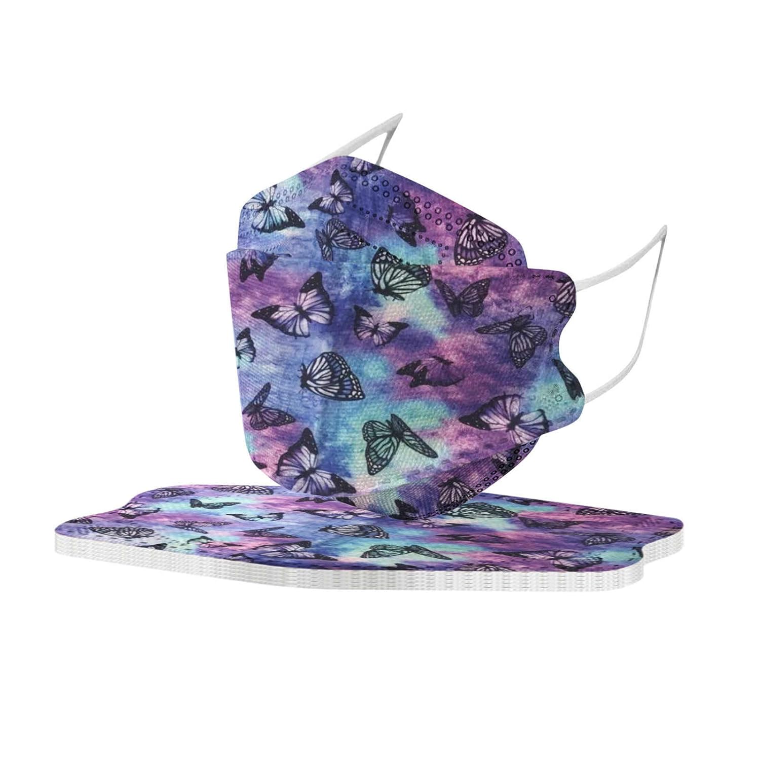 5 Pieces Unisex Adults Disposable Face Mask with Delicate Butterfly