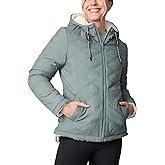 Free Country Women’s Reversible Winter Coat Puffer Jacket with Sherpa Lining Water & Wind Resistant Insulated-Acadia Cloud