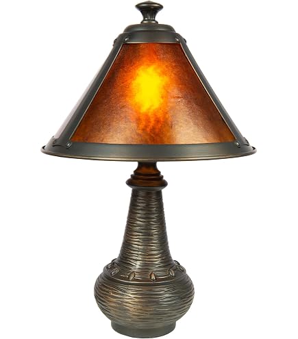 Dale Tiffany TA90191 Hunter Mica Accent Lamp, Antique Bronze and