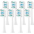 Replacement Toothbrush Heads for Philips Sonicare C2 4100-8 Pack, click-on System, Soft Dupont Bristles with Protective Cover
