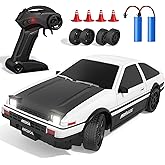 SEDITY RC Drift Car, 1:24 Remote Control Car for Kids with LED Lights, Extra Drifting Tires, 25KM/H 4WD High Speed RC Cars Racing Sports Toy Idea Gift for Adults Boys Girls and Kids
