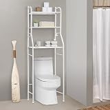 Holdfiturn Over Toilet Storage Unit 3 Tier White Iron Bathroom Shelf Organizer view 7