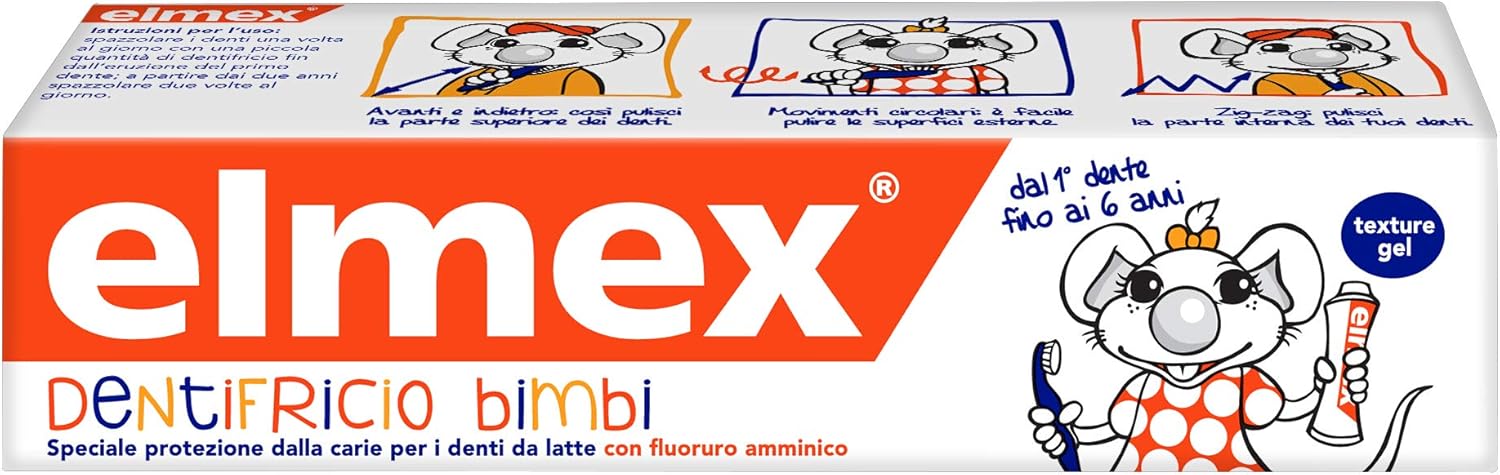 Elmex Baby Toothpaste 0-6 Years, With Reduced Concentration of Amine Fluoride To Protect Children's Teeth, Anticaria, 0% Dyes, 50 ml