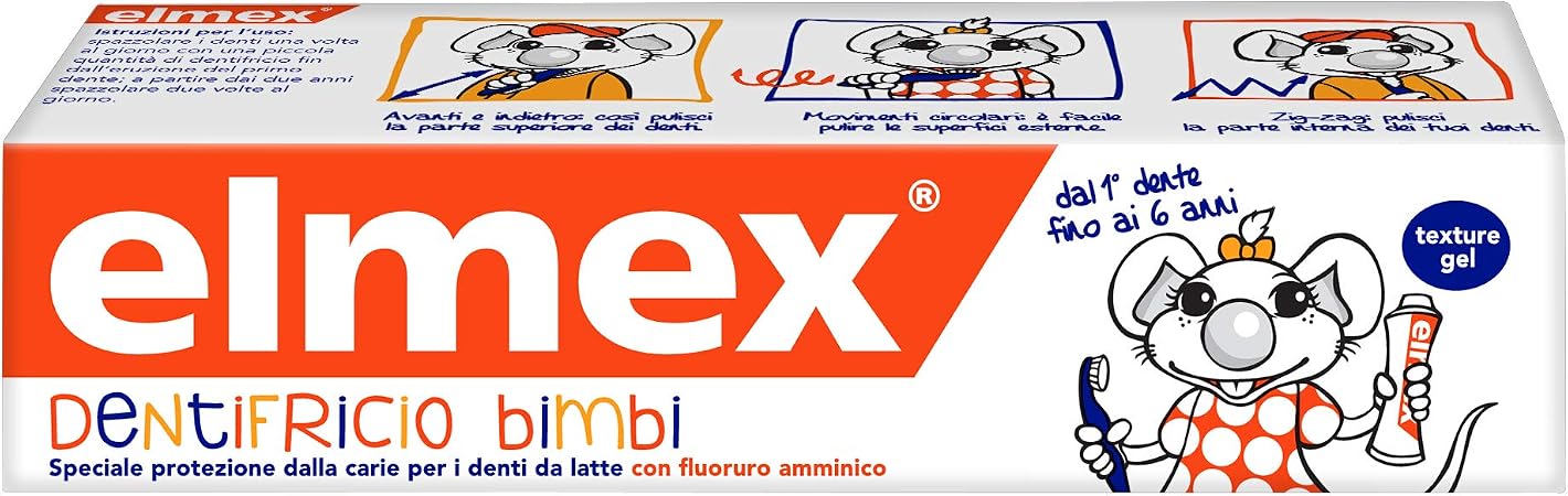 Elmex Baby Toothpaste 0 6 Years Avec Une Concentration Reduite De Fluorure D Amines Pour Proteger Les Dents Des Enfants Anticarie 0 Colorants 50 Ml Amazon Fr Hygiasne Et Soins Du Corps