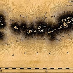 Antiguos Maps Florida by Charles Vignoles circa